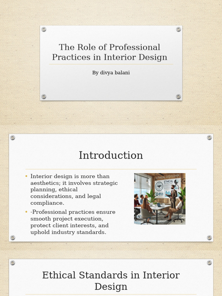 Professional Practices in Interior Design | PDF | Regulatory Compliance ...