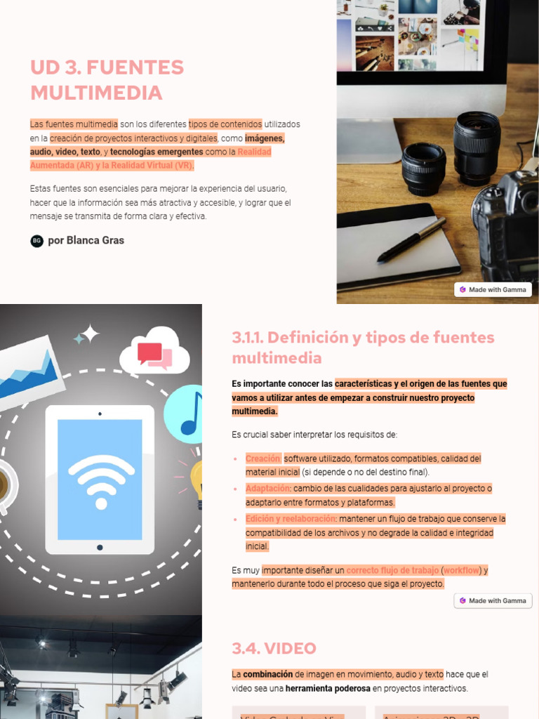 Ud 3 Fuentes Multimedia Video y Texto | PDF | Compresión de datos | Códec