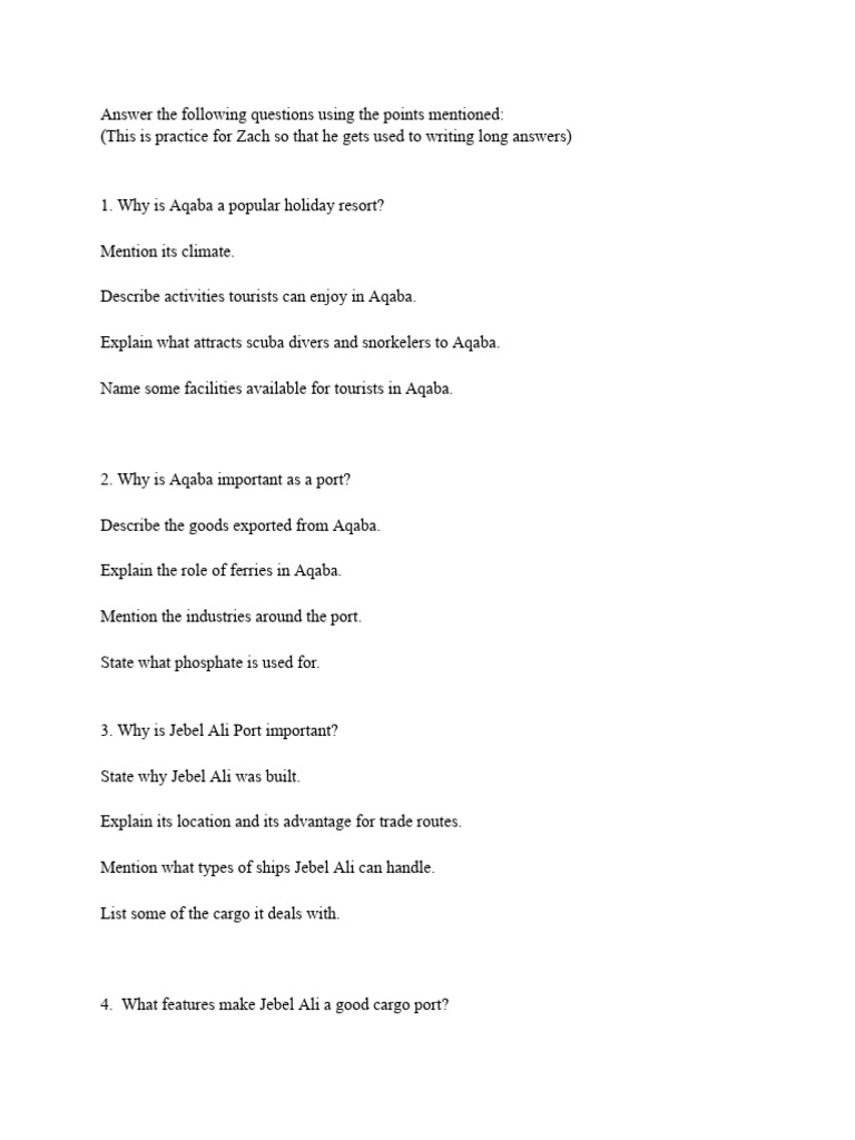 Answer The Following Questions L Using The Points Mentioned | PDF