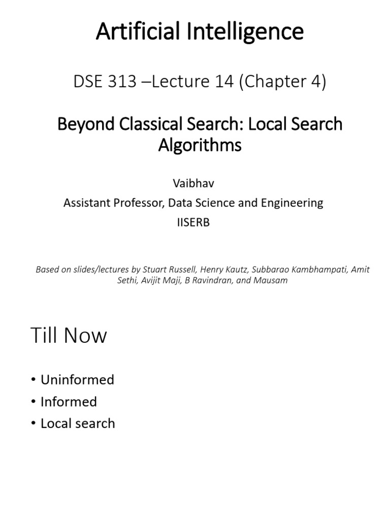 Local Search Algorithms in AI | PDF | Genetic Algorithm | Algorithms