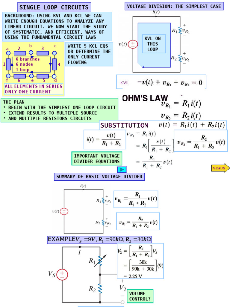 ch2.3 Singleloop | PDF | Electrical Network | Voltage