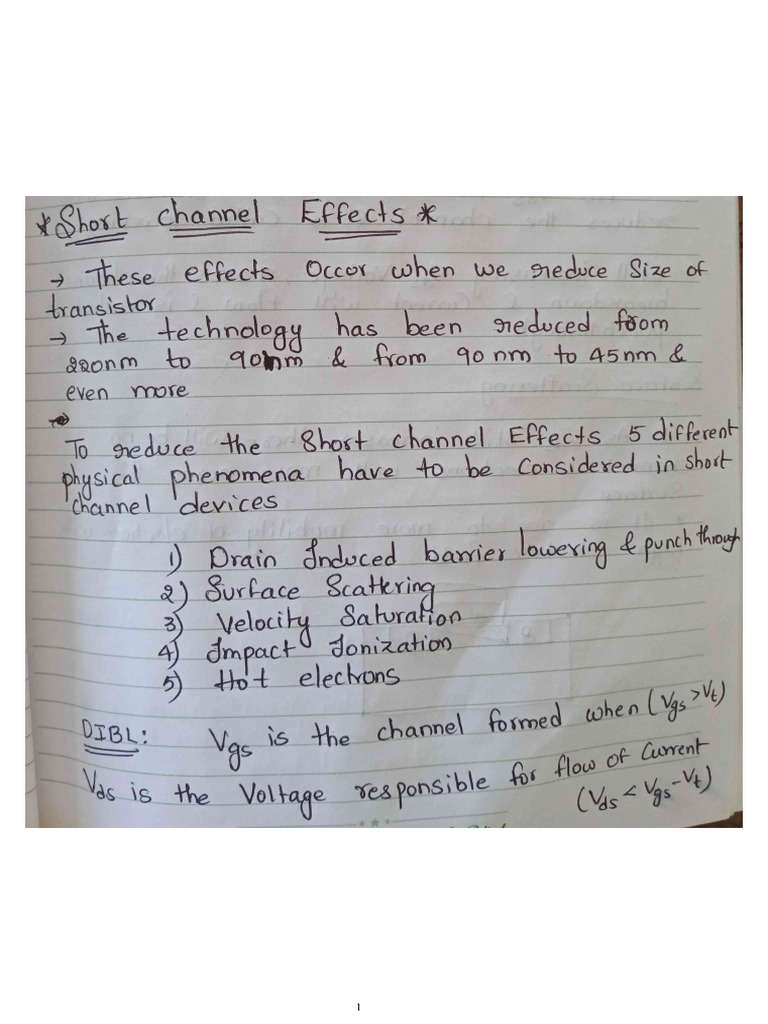 short channel effects and high k (1) | PDF
