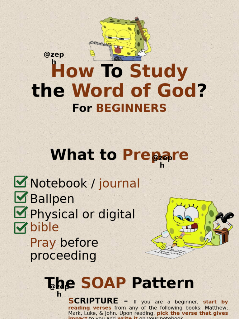 How To Study the Word of God | PDF