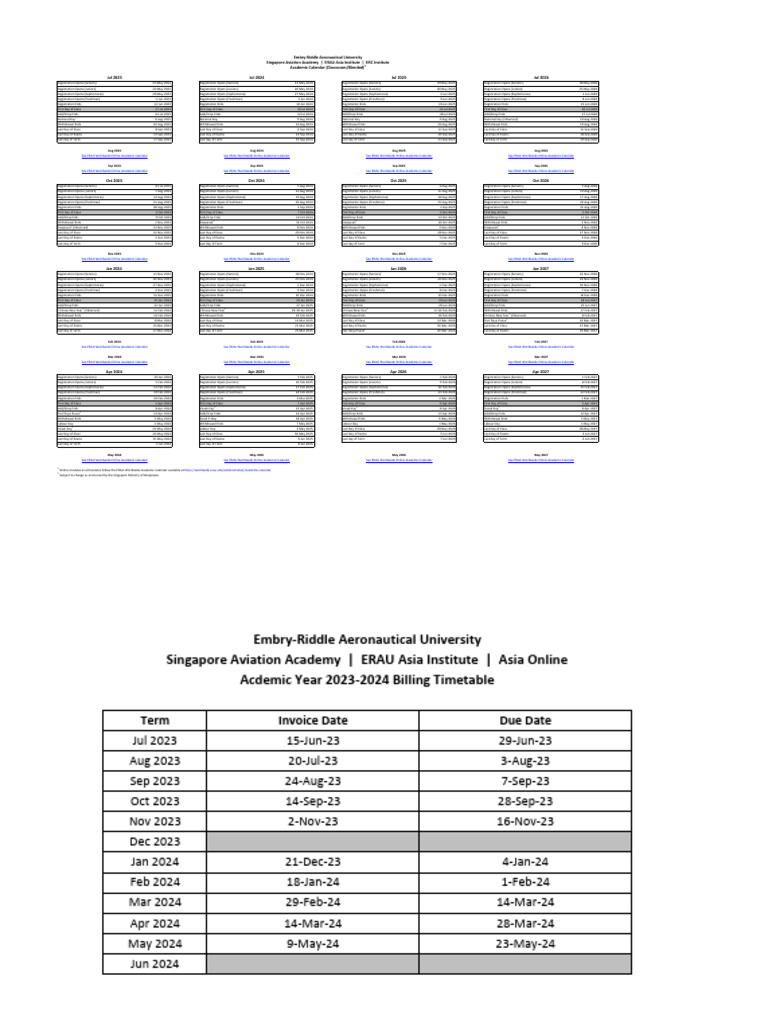 Embry-Riddle Academic Calendar 2025-2026 | PDF | Educational Organizations | Academia