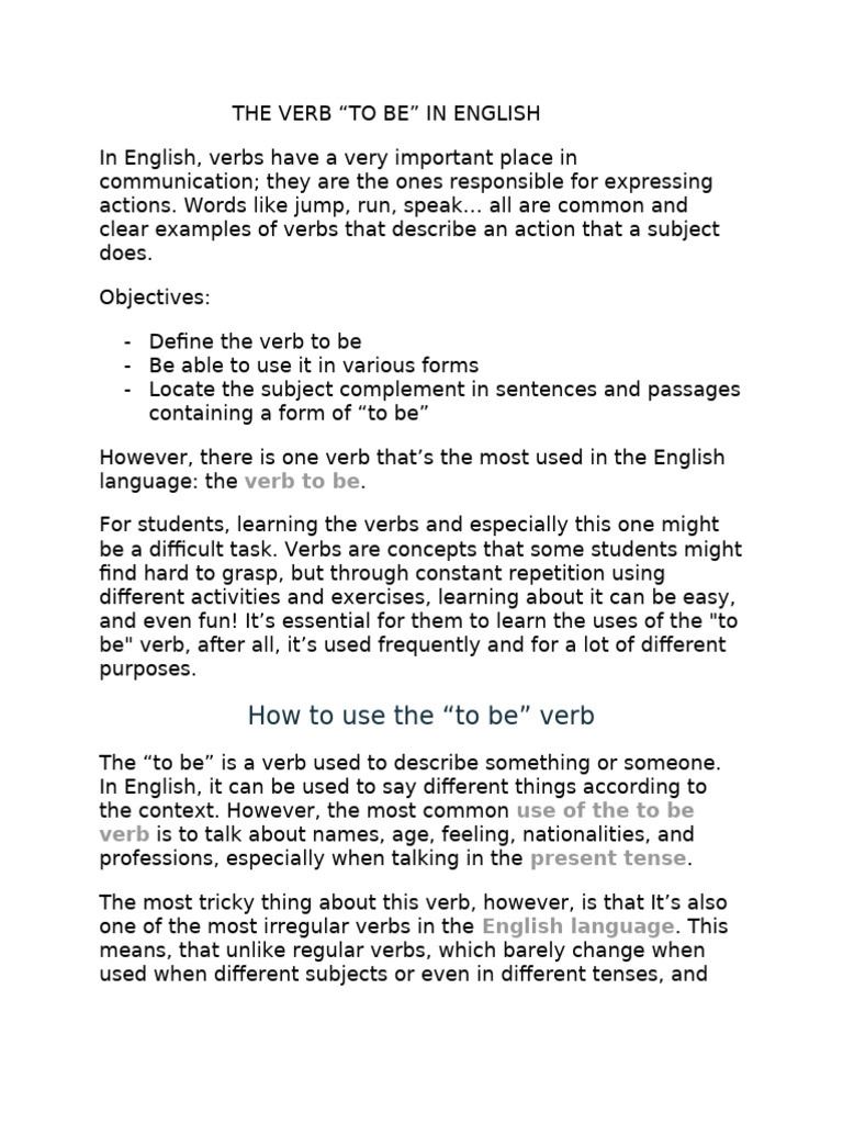 Understanding the Verb 