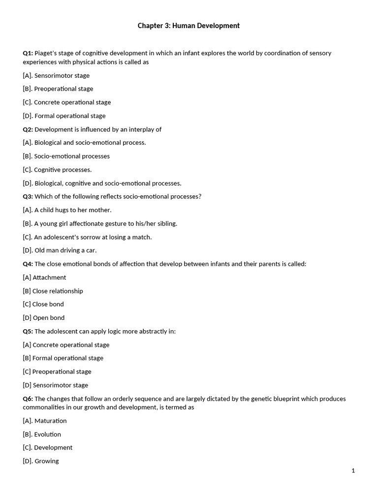 Understanding Human Development Stages | PDF | Psychological Concepts ...