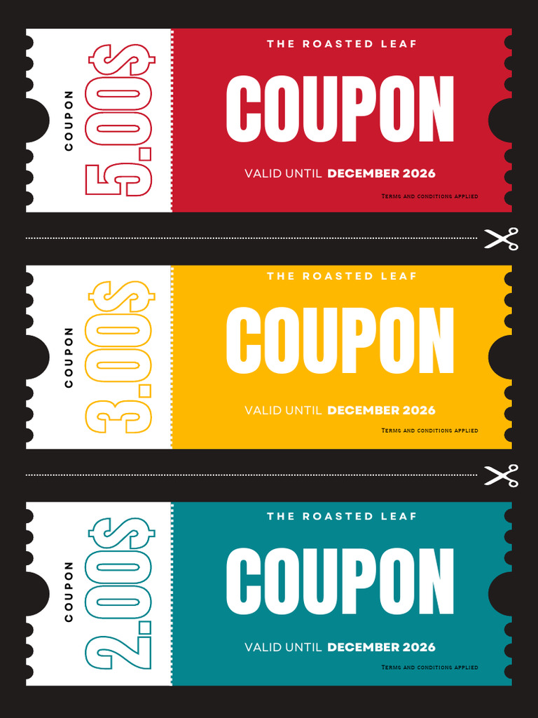 Roasted Leaf Coupons Valid Until 2026 | PDF