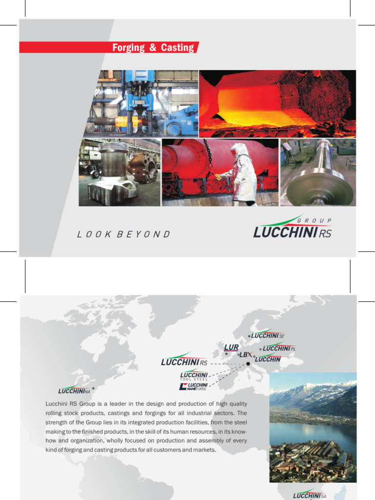 Lucchini RS Group: Forging & Casting Solutions | PDF | Forging | Steel