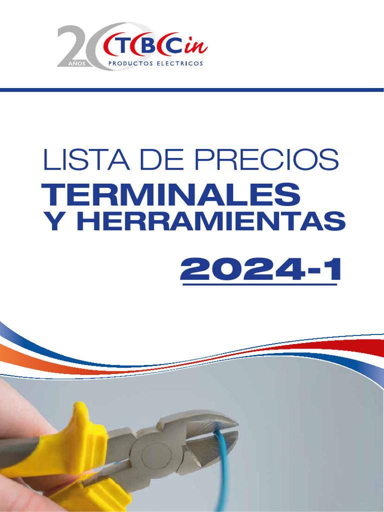 ACCME - TBCIN - TERMINALES Y HERRAMIENTAS 2024-1 | PDF | Cobre | Rieles