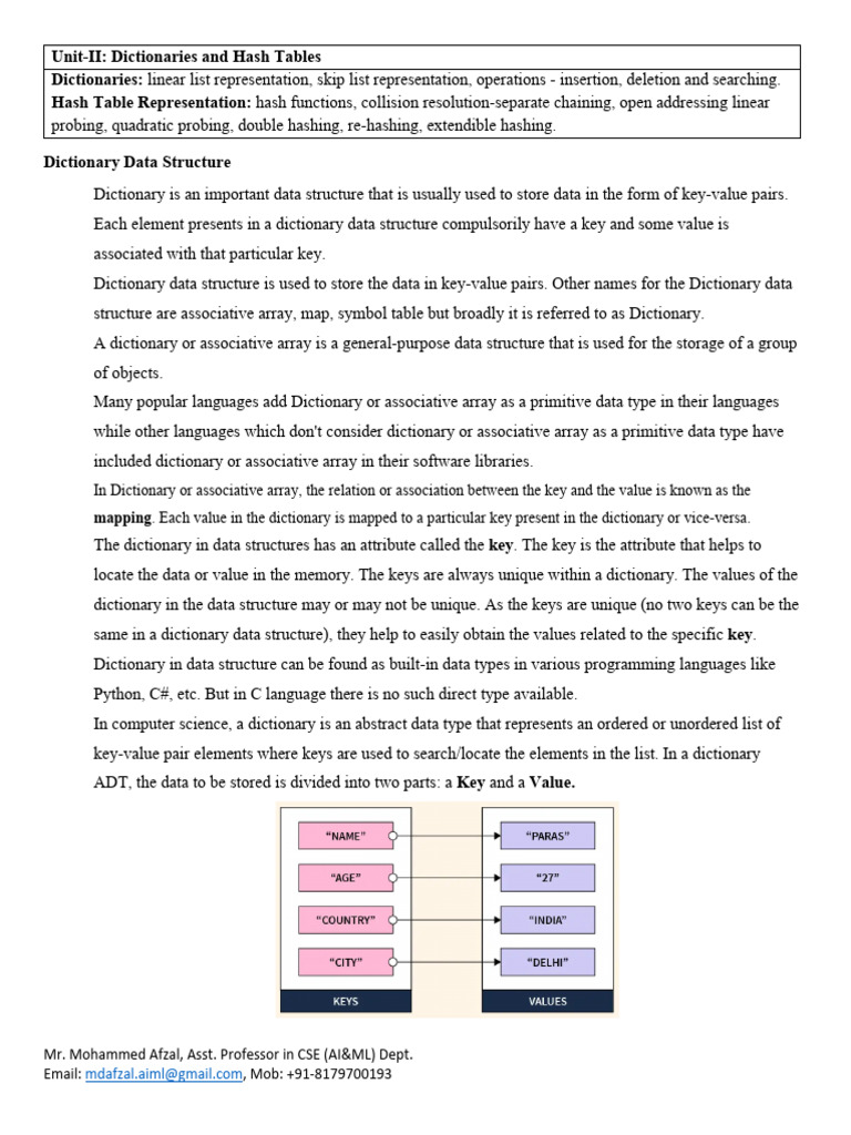 Implementing Hash Tables and Dictionaries | PDF | Software Engineering ...