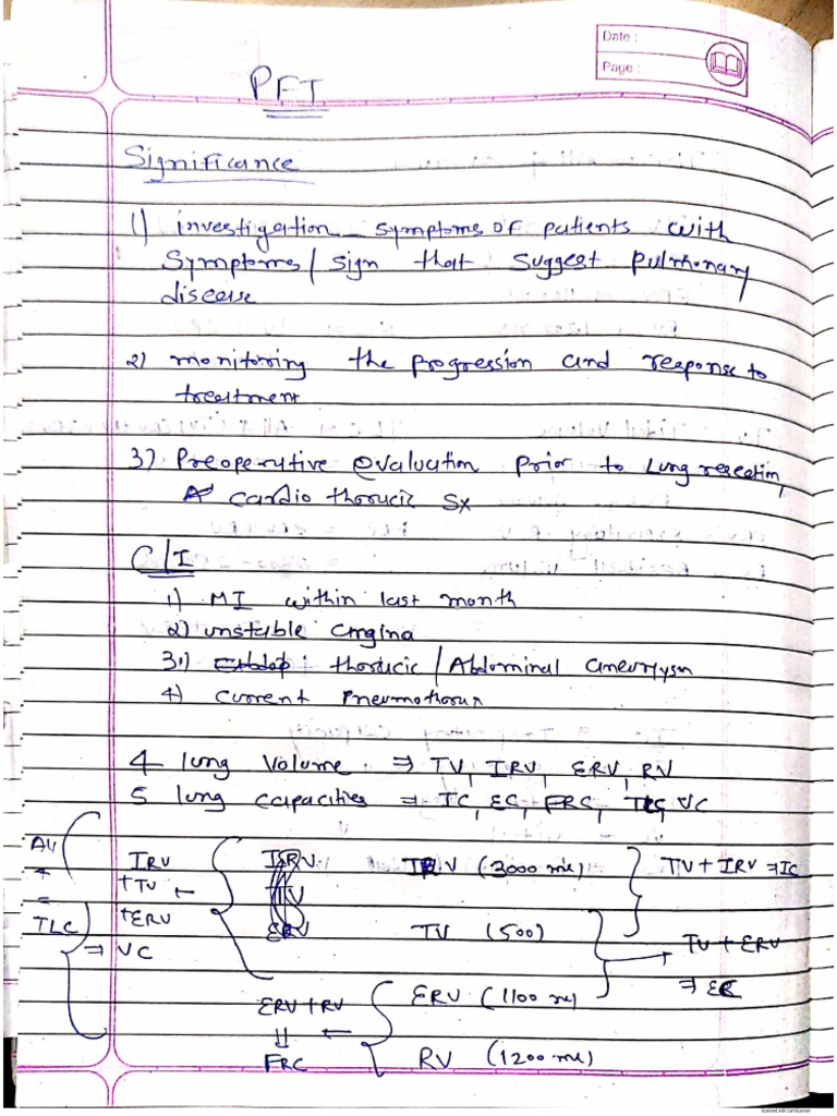 PFT Respiratory | PDF