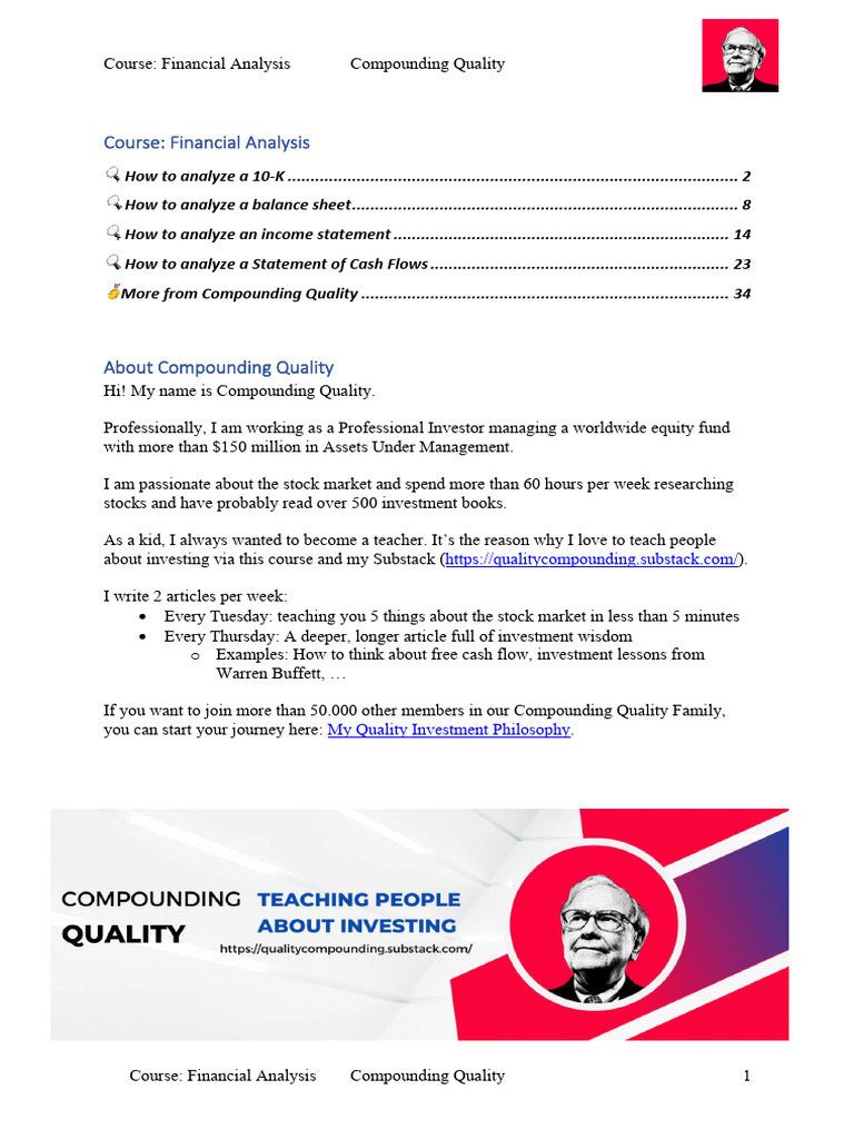 10K Analysis | PDF | Equity (Finance) | Cash Flow Statement