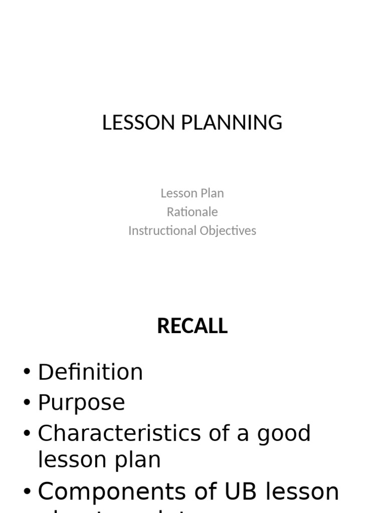 Lesson Planning | PDF | Learning | Lesson Plan