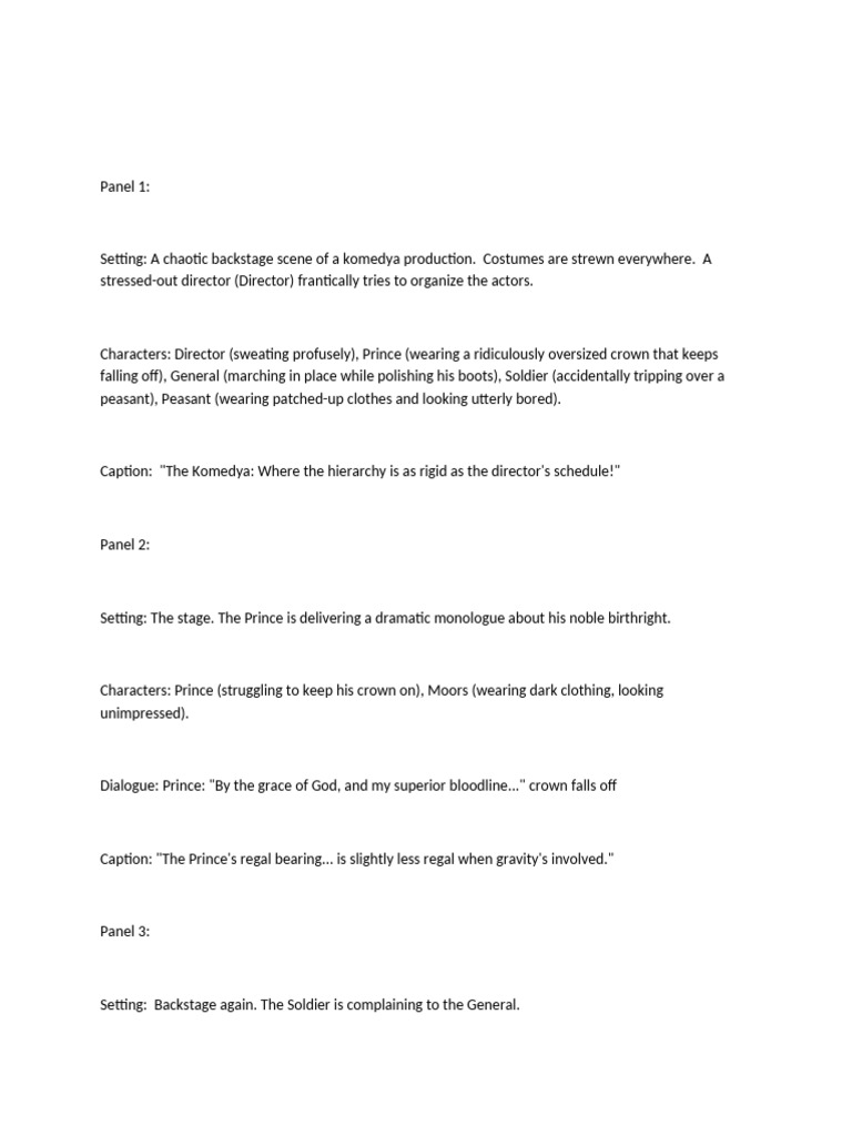 Humorous Komedya Script Insights | PDF