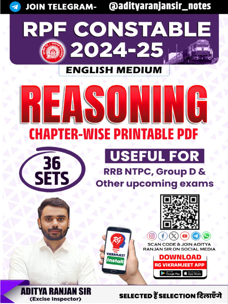 RPF Constable Reasoning English Topic Wise | PDF