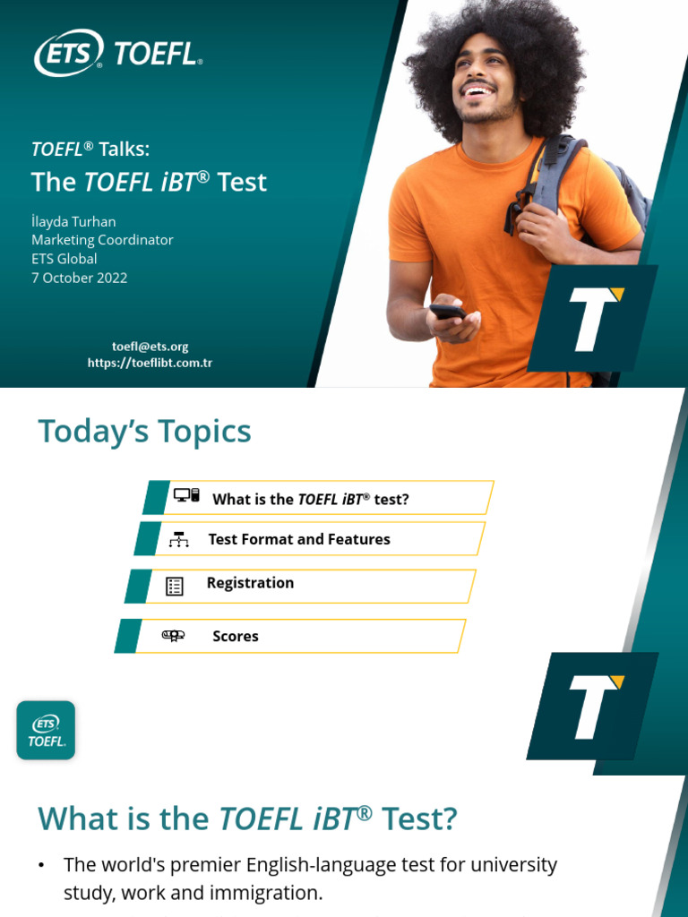 TOEFL iBT Test Overview and Registration | PDF | Test Of English As A ...