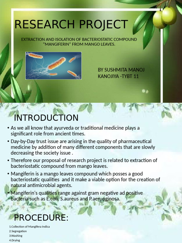 Research Project Proposal Tybt | PDF | Microbiology