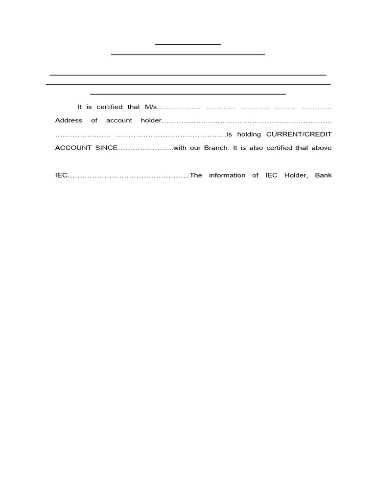 Bank Authorisation Letter for Customs | PDF
