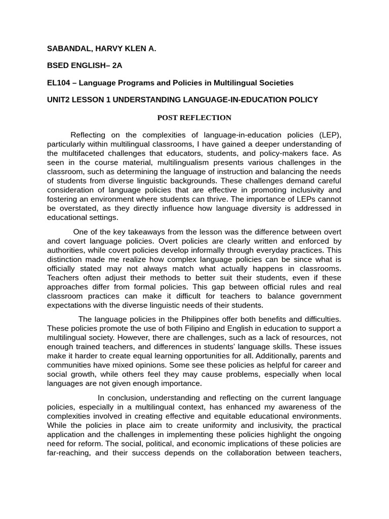 Covert Language Policies in Education | PDF | Policy | Teachers