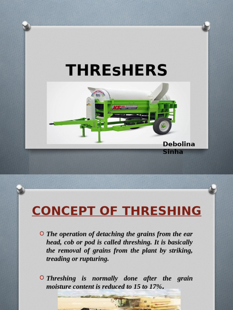 Understanding Threshing Methods and Machines | PDF | Machines ...