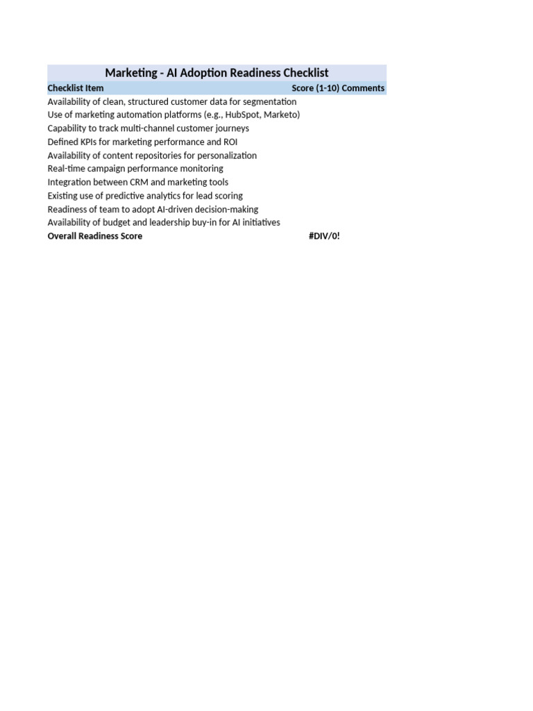 CRM AI Adoption Checklist | PDF
