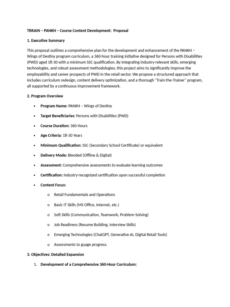 PANKH Curriculum Development Proposal | PDF | Educational Assessment ...