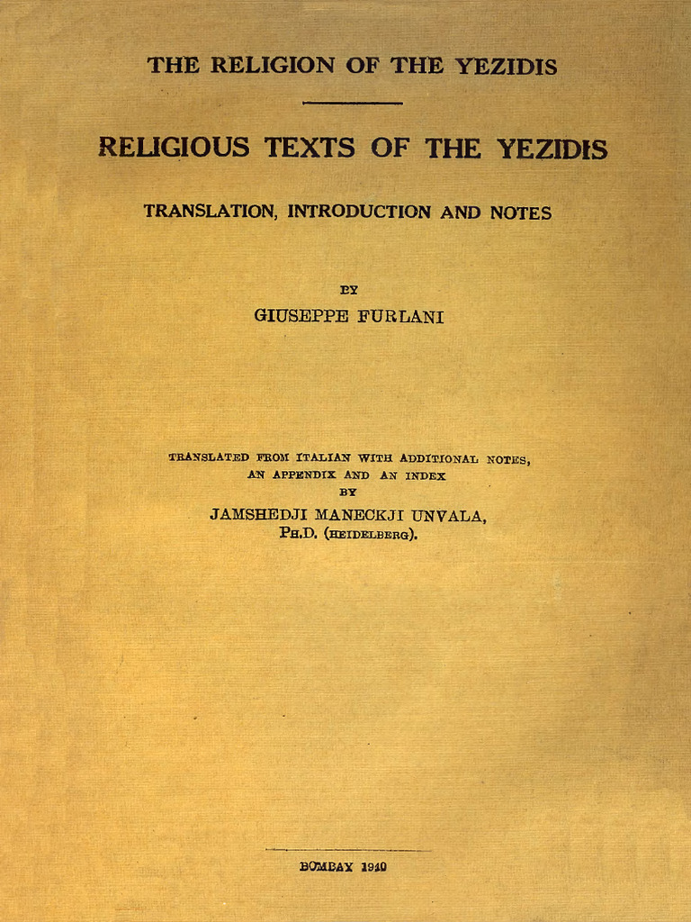 Yezidi Religion: Texts and Insights | PDF | Yazidis | Angel