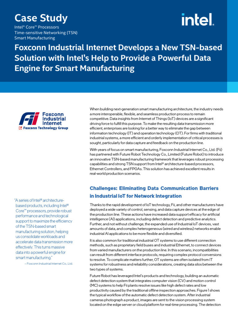 Foxconn New TSN Solution Smart Manufacturing Eng PDF | PDF | Internet ...