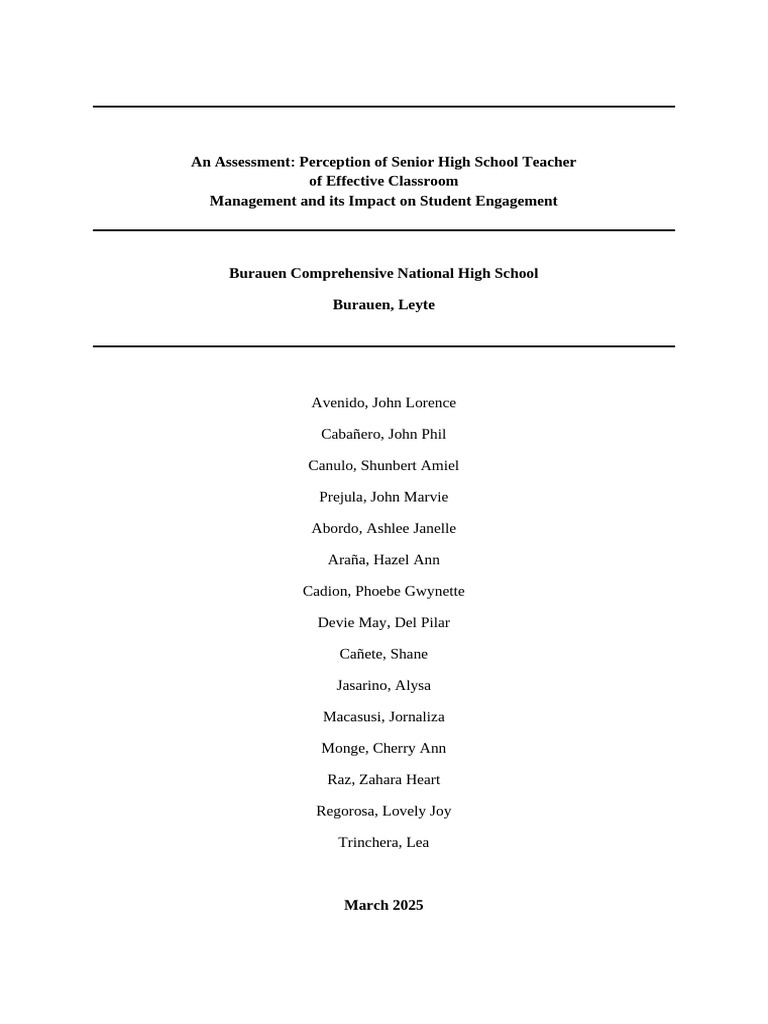 Teacher Perceptions on Classroom Management | PDF | Survey Methodology ...