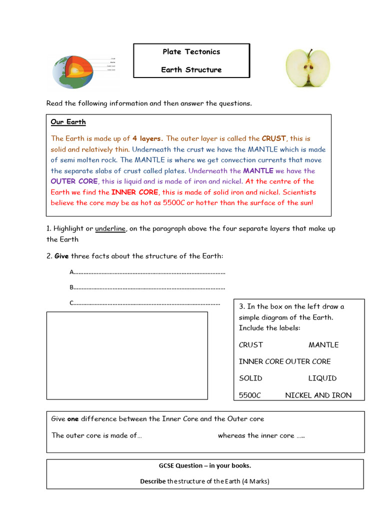 Structure of The Earth Types of Crust. | PDF | Earth | Planetary Core