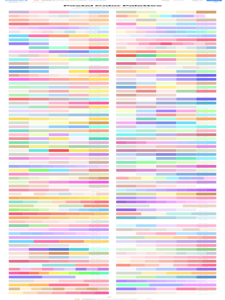 Inspiring Pastel Color Palettes | PDF