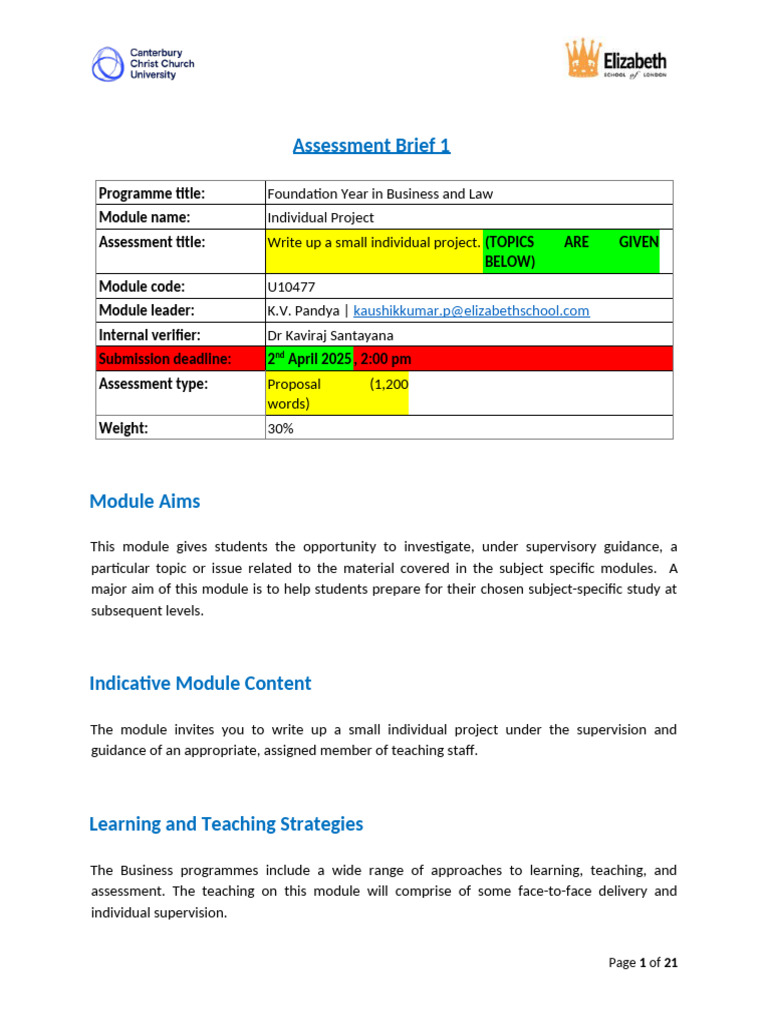 Individual Project Assessment Guide | PDF | Theory | Creativity