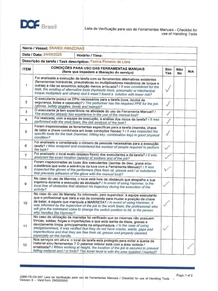 Checklists | PDF