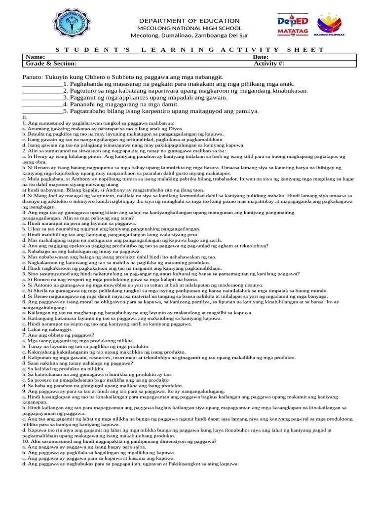 Esp 9 Q2 | PDF