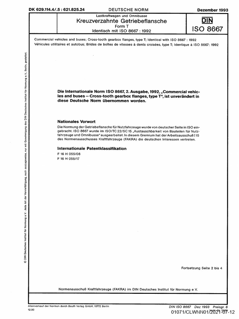 Din Iso 8667 1993-12 | PDF