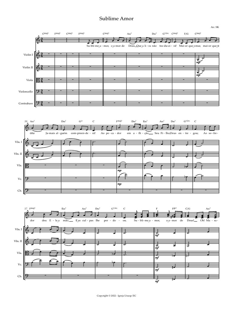 Sublime Amor - Score and parts | PDF