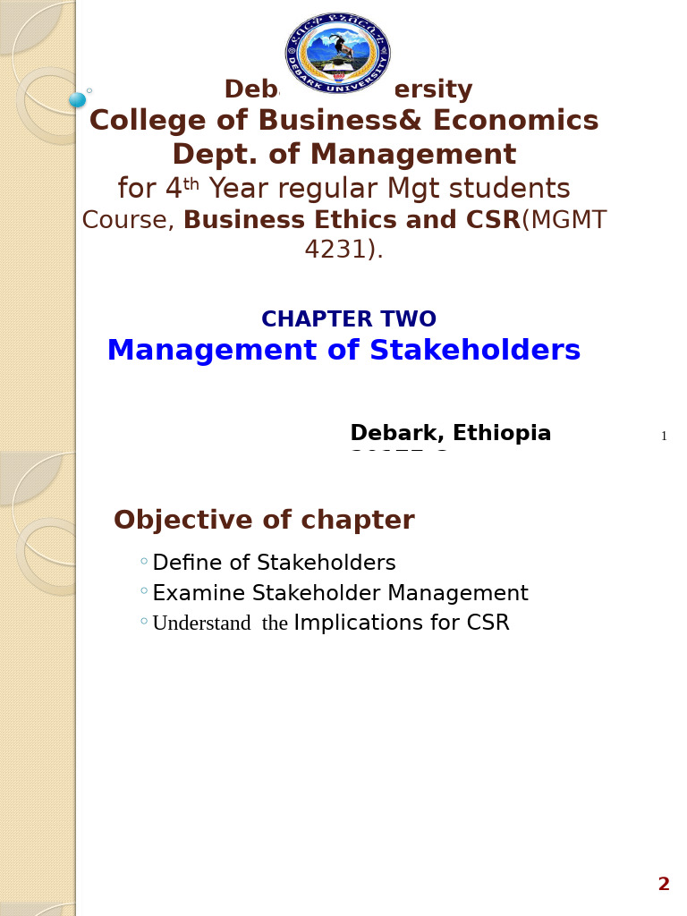 Stakeholder Management in CSR | PDF | Corporate Social Responsibility ...