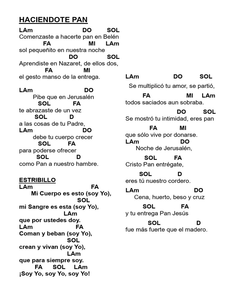 Letra y acordes de 