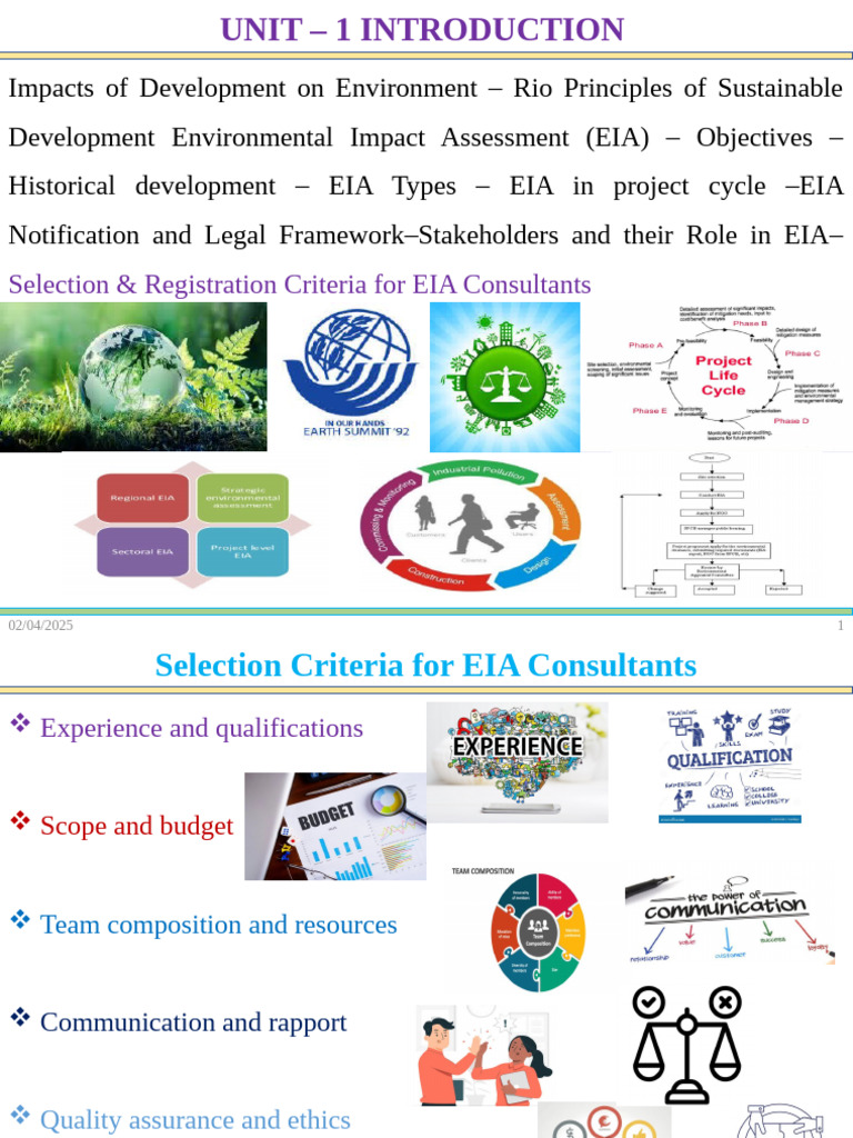 EIA Consultant Selection and Registration Criteria | PDF ...