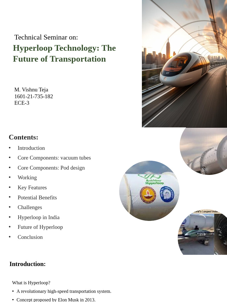 Hyperloop Technology: Future Transport Insights | PDF | Hyperloop ...