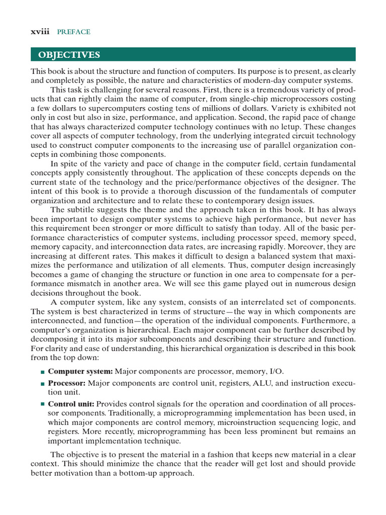 Objectives: Xviii | PDF | Central Processing Unit | Computer Architecture