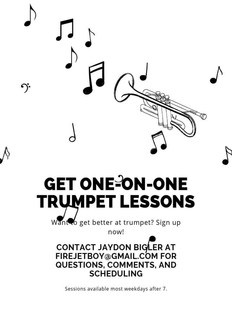 Trumpet Tutoring Poster | PDF
