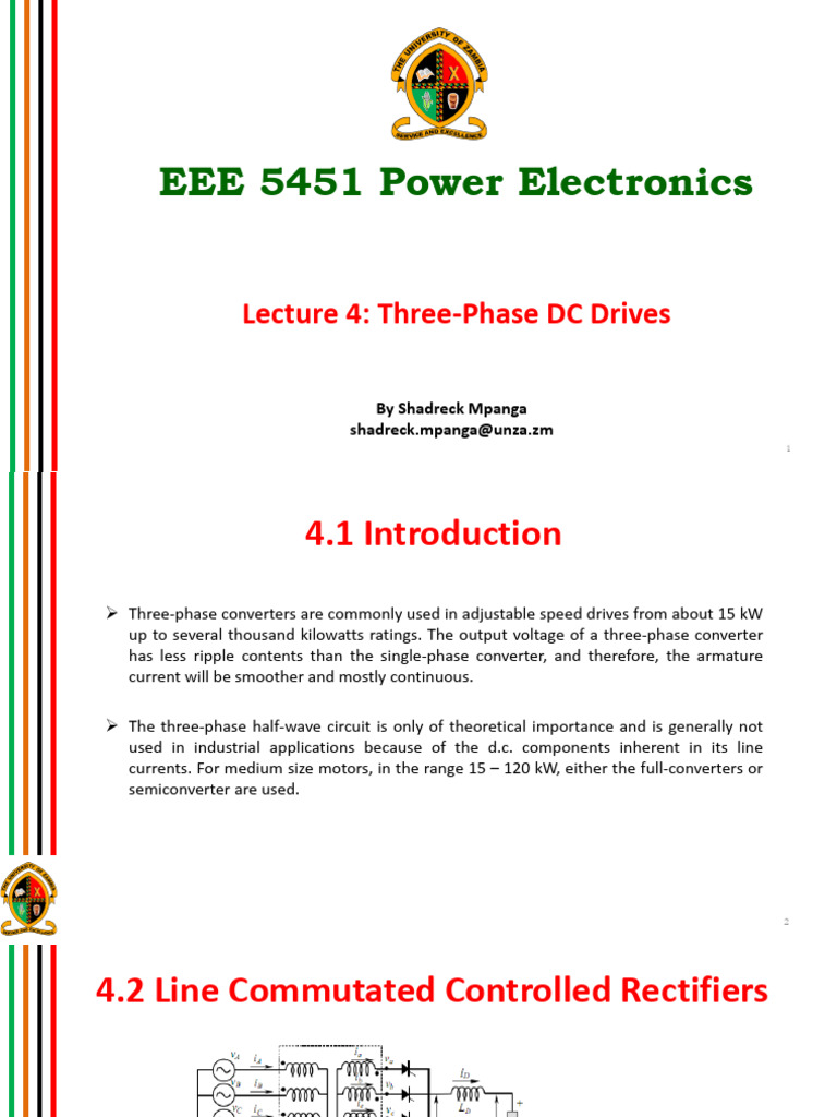 Three-Phase DC Drives Overview | PDF | Rectifier | Electrical Components