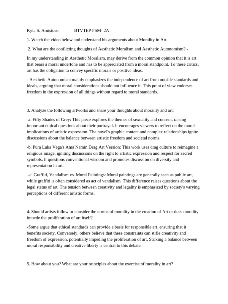 Document-1-1 | PDF | Morality | Aesthetics