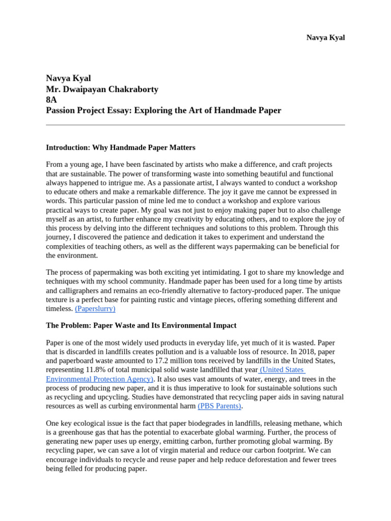 PASSION PROJECT (8) PDF Paper Recycling