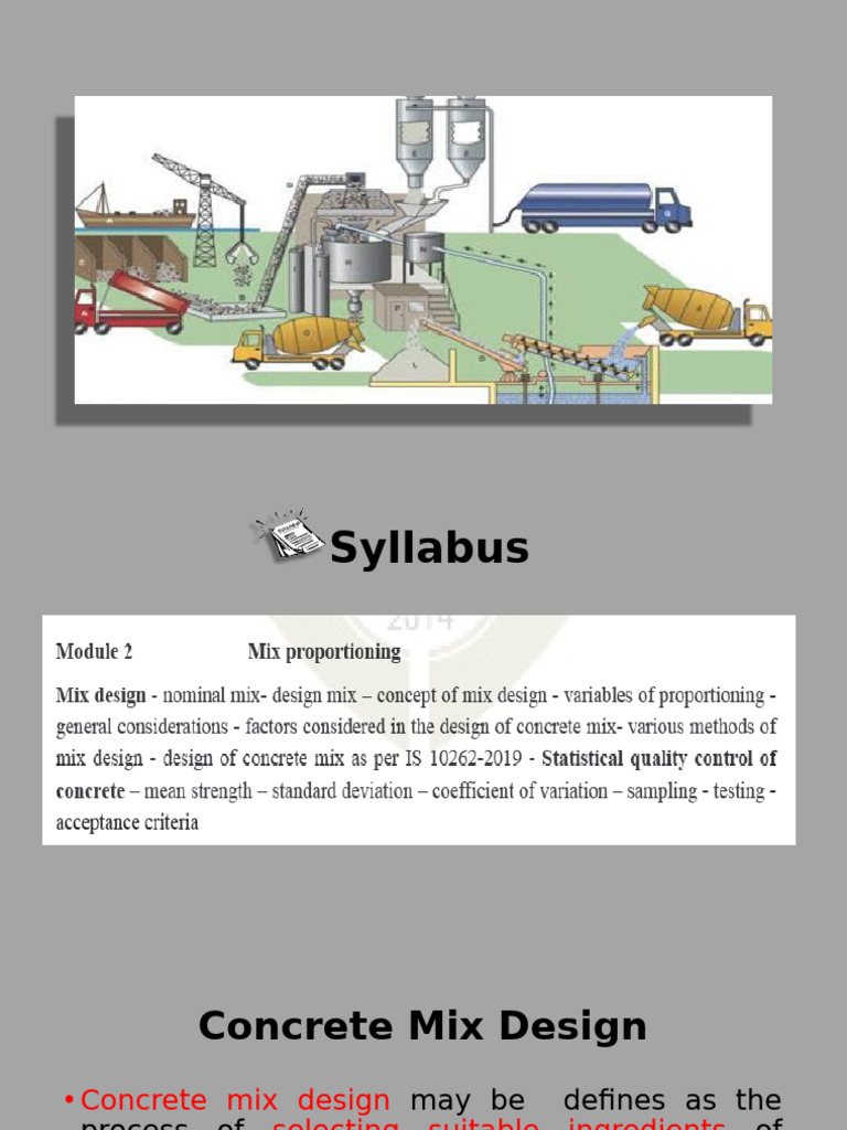 Concrete Mix Design Fundamentals | PDF | Concrete | Secondary Sector Of ...
