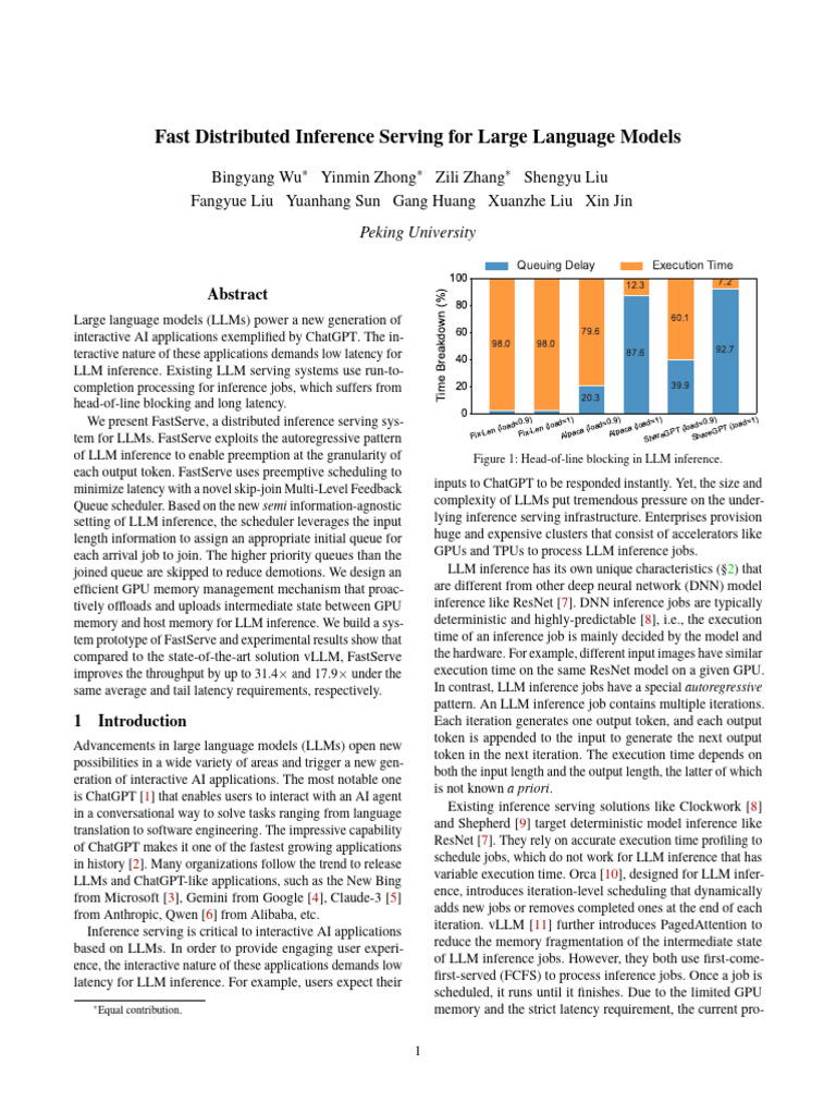 FastServe: Optimizing LLM Inference | PDF | Scheduling (Computing ...