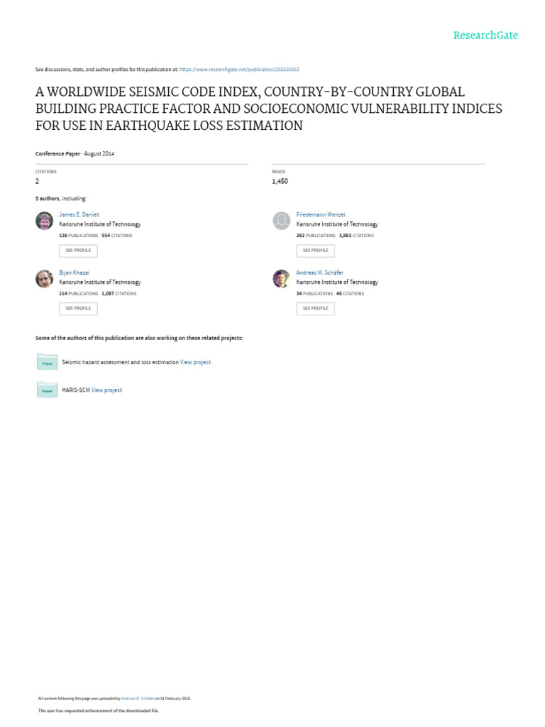 Global Seismic Code and Vulnerability Indices | PDF | Human Development ...