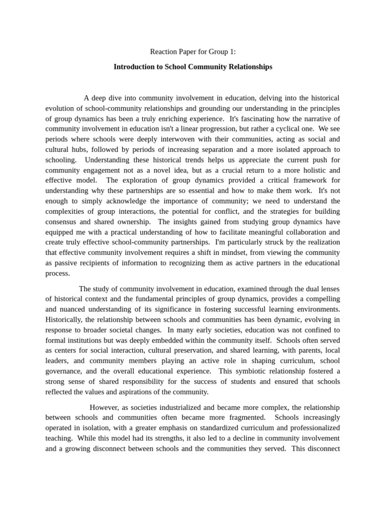 Community Engagement in Education Dynamics | PDF | Community | Governance