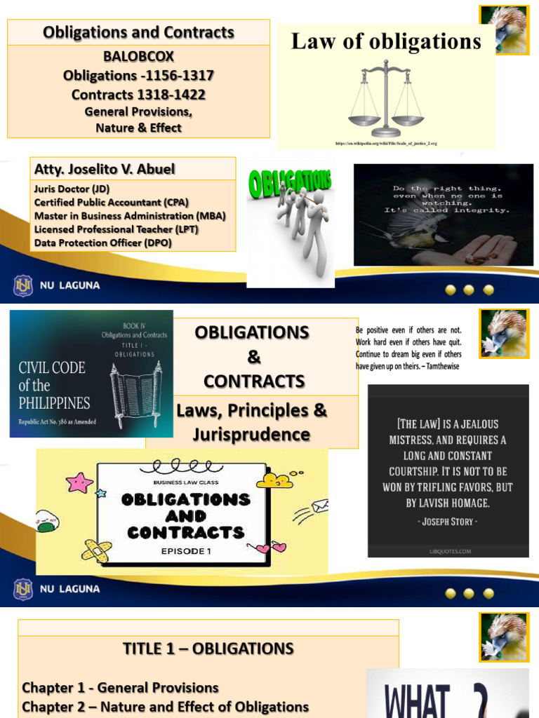 Obligations and Contracts Overview | PDF | Negligence | Legal Liability